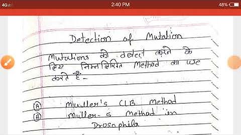 Detection of mutations | CLB method | Hindi | Part -1