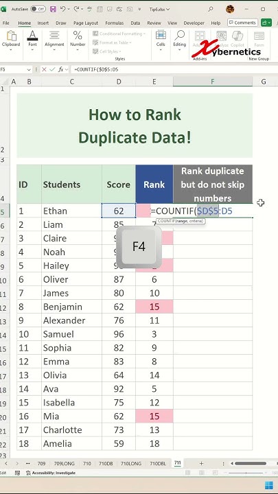 How to Rank Duplicate Values in Excel without Skipping Numbers in Excel ...