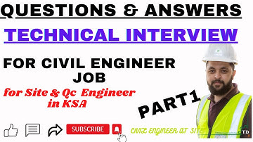 Civil Engineer Job Interview in Saudi Arabia| Question And Answers| Part 1