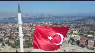 Çamlıca Camisine 1453 Metrekarelik Dev Bayrak