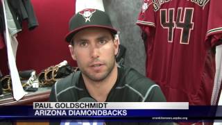 Paul goldschmidt's fund 4 kids outreach has helped nine cancer
patients by taking them onto the field before opening pitch. (video
jeanna berg/cronkite news)