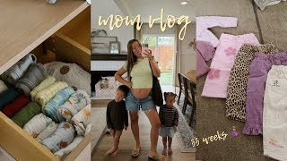 MOM VLOG: starting labor prep, baby's "nursery", zara sale haul, sick day at home @33 weeks pregnant