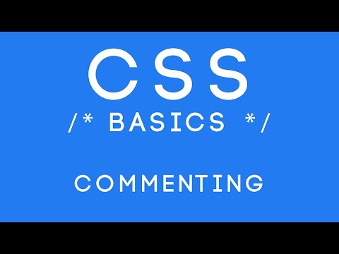CSS Basics Tutorial 31 - Commenting