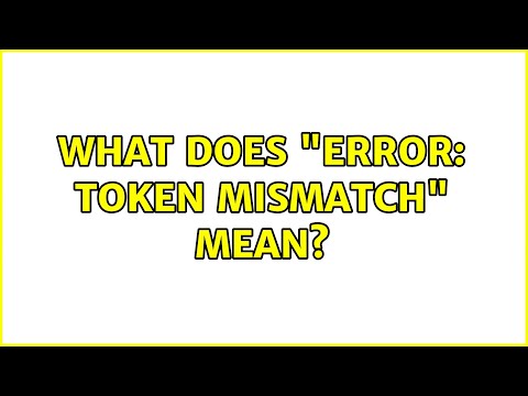 What does 'error: