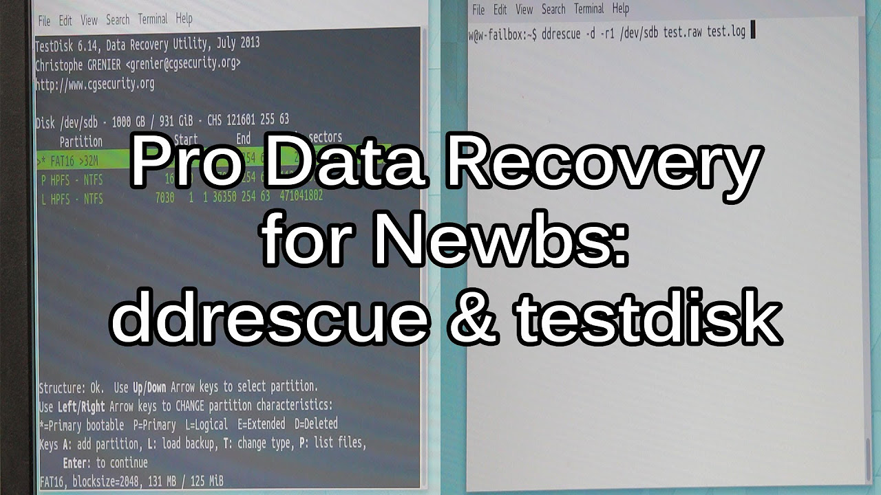  New  Data Recovery Tutorial - Getting started with DDRescue and TestDisk