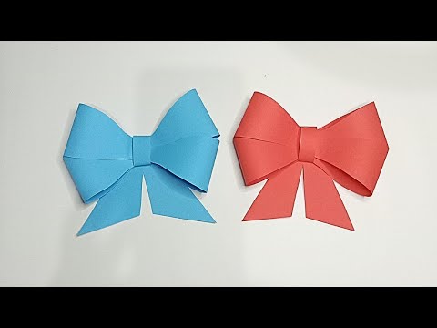 How to Make a Paper Bow 🎀 - QUICK & EASY for Gift Wrapping 