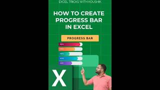 How to Create Progress Bar in Excel #progressbar #exceltutorial #excel #exceltricks #exceltips