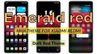 Dark MIUI Theme: Emerald red screenshot 3