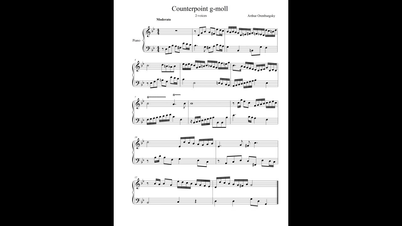 Counterpoint g moll