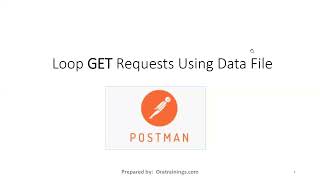 Loop GET Requests in POSTMAN - Using Data File - Runner