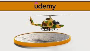 Blender 3D Helicopter Animation Result from Udemy Course #1