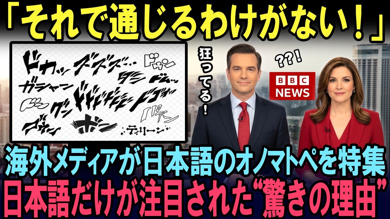 【海外の反応】「日本語は…理屈を超えてる！」海外メディアが戸惑った“日本独自の言語”──オノマトペが世界を悩ませる理由