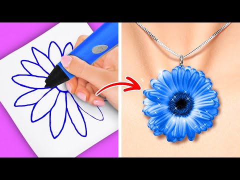 🌸СОЗДАЙТЕ ПОТРЯСАЮЩИЕ ПОДЕЛКИ И АКСЕССУАРЫ С ПОМОЩЬЮ 3D-РУЧКИ И ЭПОКСИДНОЙ СМОЛЫ! 💖✨