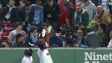 COL@BOS: Papi upset after fans drop ball