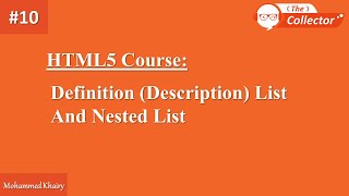 HTML lesson 10 (Description List & Nested List)