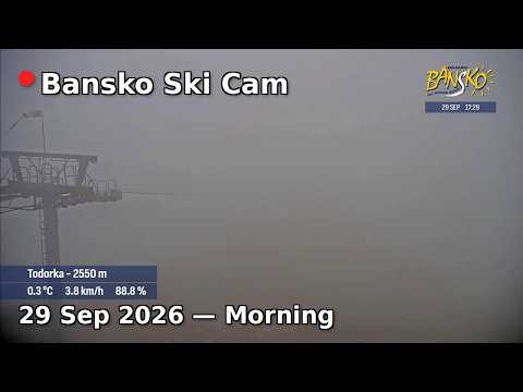 Bansko Ski Resort Live Cam 24/7, 29 Sep 2026 - Morning