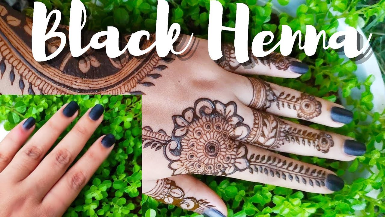 100%Halal Nail Black Henna Application tutorial  