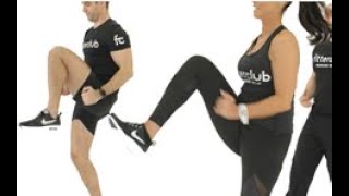 Cardio: high knees with Pull Downs