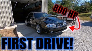 FIRST DRIVE of this 800 horsepower foxbody build! *COYOTE + WHIPPLE