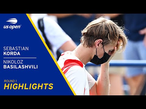 Sebastian Korda vs Nikoloz Basilashvili Highlights | 2021 US Open Round 1