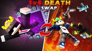 I Tried Minecraft 1v4 DEATHSWAP Challenge! screenshot 3