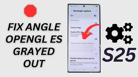 🚫 FIX Grayed Out “Enable ANGLE OpenGL ES” on Galaxy S23/S24/S25 – Fast & Easy!