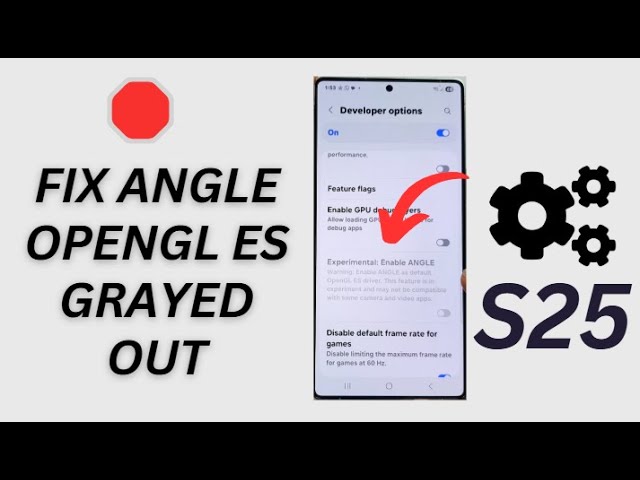 🚫 FIX Grayed Out “Enable ANGLE OpenGL ES” on Galaxy S23/S24/S25