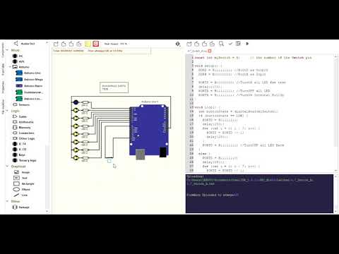 Simulasi ArduinoUno dg menggunakan SimulIDE - Switch