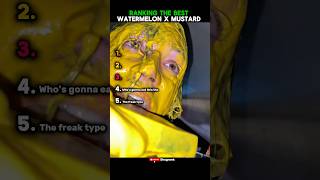 Ranking the best watermelon x yellow mustard clips.#shorts #foodiefun #watermelon