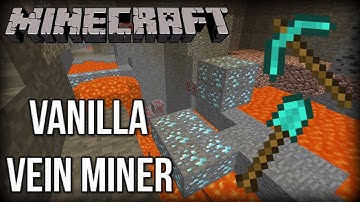 Vein Miner in VANILLA Minecraft! (Mine 100 Blocks at Once!) [Minecraft 1.13 Datapack]