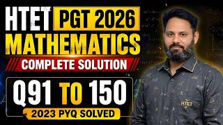 HTET PGT Maths 2026 | Previous Year Paper 2023 | Complete Solution &amp; Tricks