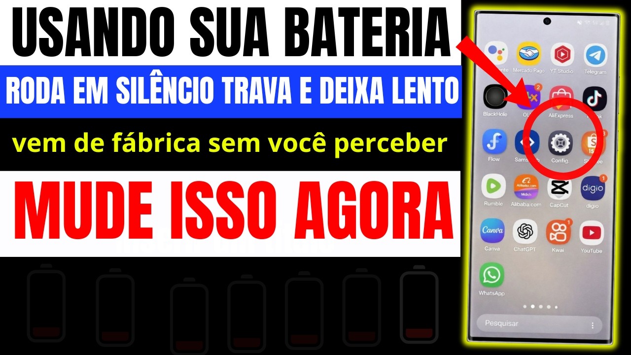PARE AGORA! Esse LADRÃO oculto está drenando Bateria e deixando o Celular lento e Travando