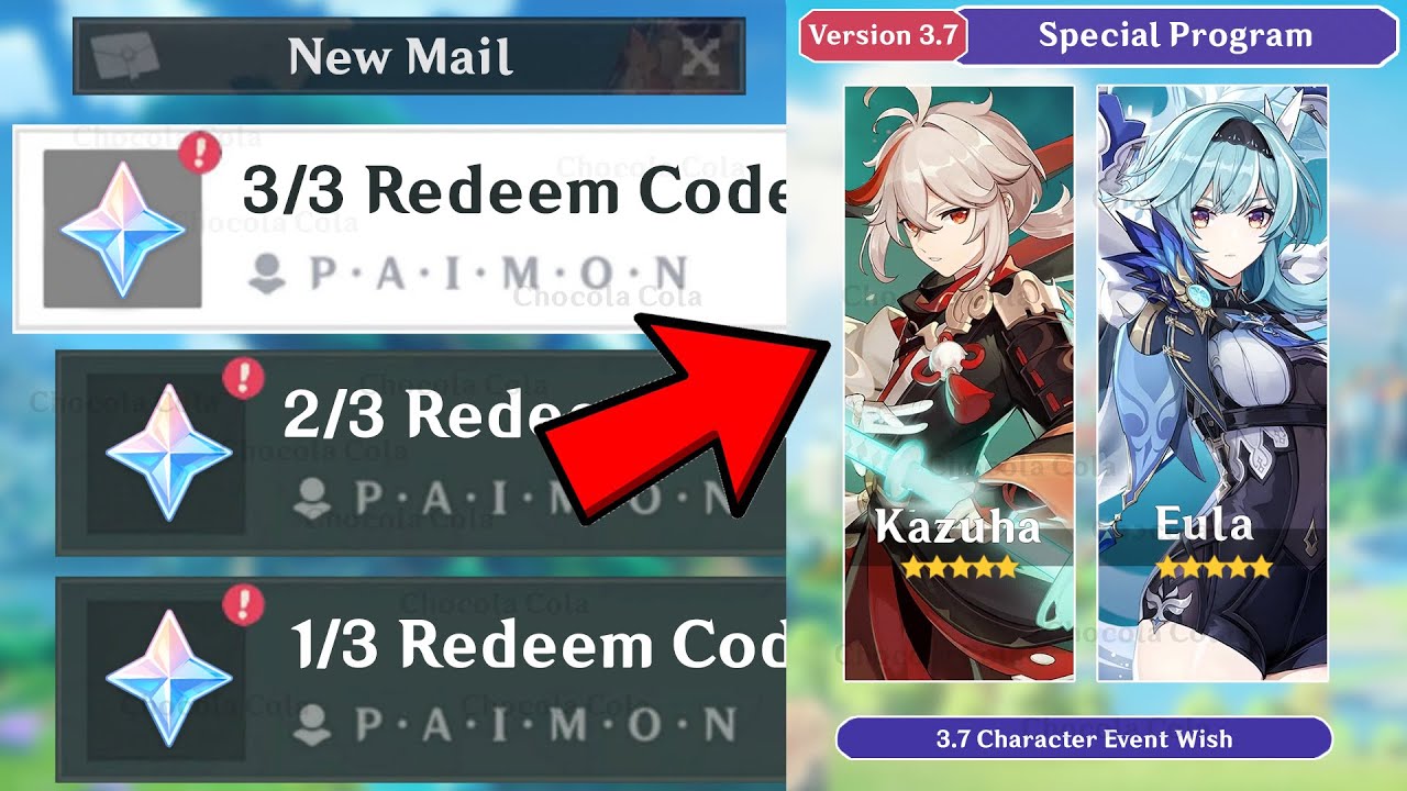 Version 3.7] 2 New Redemption Codes Genshin Impact