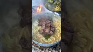 Beef Tongue Leek Ramen【Winter Camping Food】