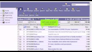 How to open an email message in Horde.avi