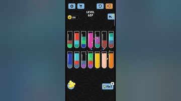 water color sort Level no 637 a best game walkthrough solution IOS/android