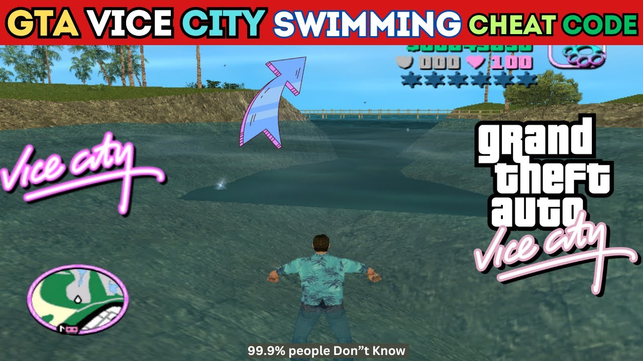 GTA Vice City (Secret Swimming) Cheat Code 2025 | How to Swim in GTA Vice City |