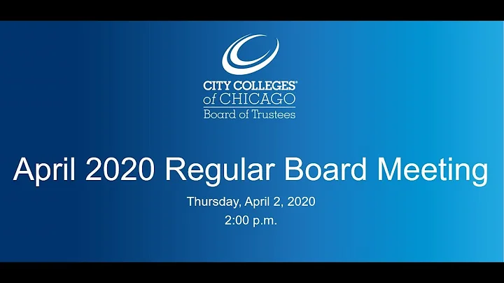 April 2, 2020 Regular Board Meeting