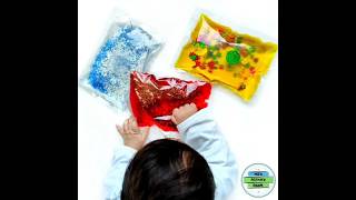 Sensory Bags for Tummy Times | DIY ideas for mums #diy #diyideas #motorskills #baby #mybaby