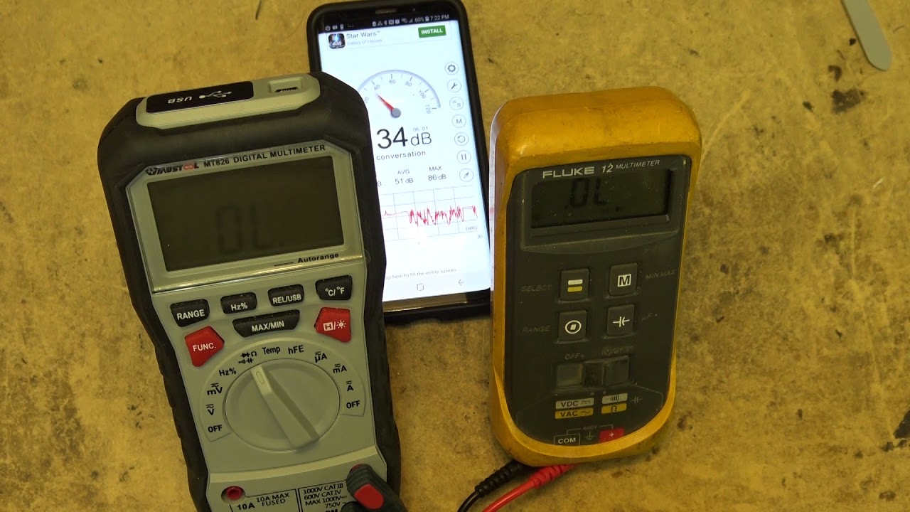 Fluke 12 continuity buzzer level vs Mustool meter YouTube