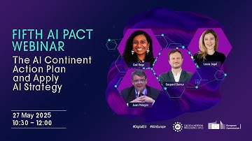 Fifth AI Pact webinar on the AI Continent Action Plan and Apply AI Strategy