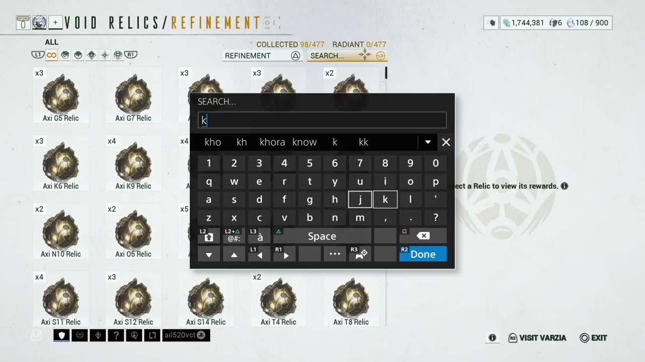 Warframe relic farm ing day 5