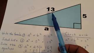 Pythagorean theorem: Finding the missing leg length ( IXL: Y.2)