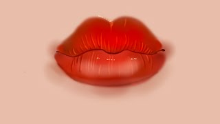 How to make glossy lips in procreate
