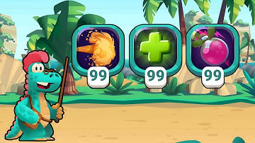 All Spell x99 Flame , Heal and Rage Spell - Dino Bash 2 Travel Through Time