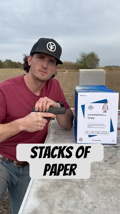 Seeing how many pieces of paper it takes to stop different bullets