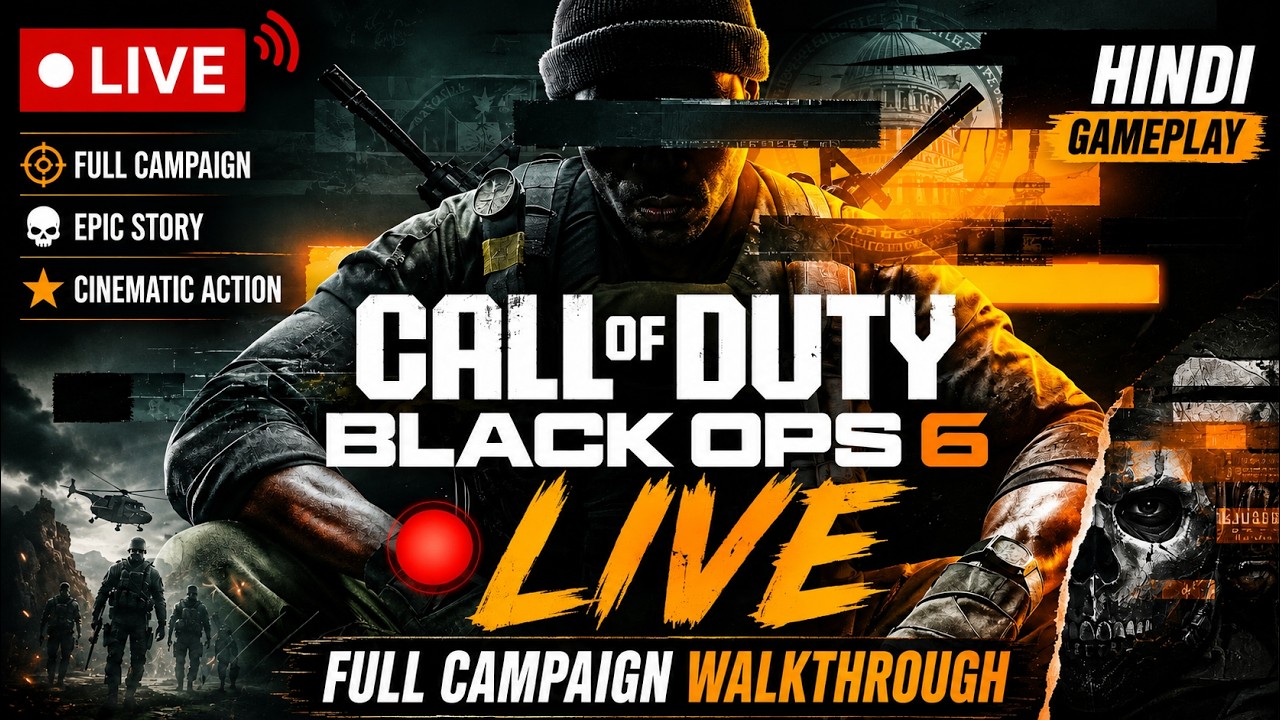 🔴 CALL OF DUTY: BLACK OPS 6 LIVE 🔥 | STORY CAMPAIGN | HINDI GAMEPLAY | DEBENDRAGYT