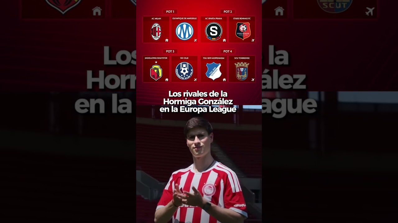 ¡Estos son los rivales de la HORMIGA en EUROPA LEAGUE! 🤩🏆 #shorts