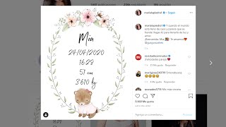 María Lapiedra Y Gustavo González Dan La Bienvenida A Su Hija Mía