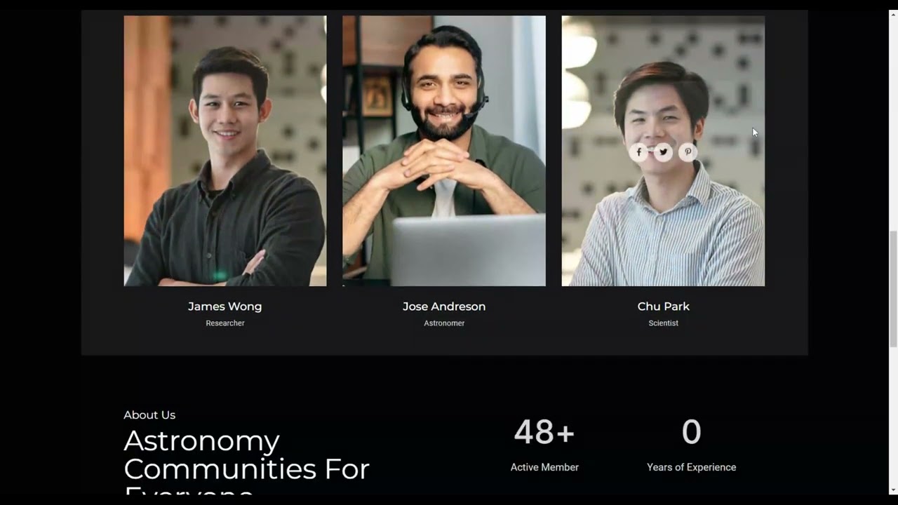 templates wordpress Astronomy Elementor Template Kit  #websitedesigner webdesigner #wordpress